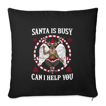I Pentagramme du diable satanique - Housse de coussin décorative 45 x 45 cm - noir - Devant