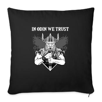 VIKING2 IN ODIN WE TRUST Kopie - Sofakissenbezug 45 x 45 cm - Schwarz - Vorne