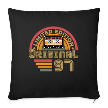 1997 Vintage Original 1997 Birthday Gift - Sofa pillowcase 17,3'' x 17,3'' (45 x 45 cm) - black - Front