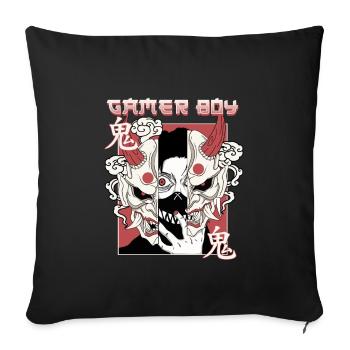 ANIME BOYS2 GAMERBOY - Sofa pillowcase 17,3'' x 17,3'' (45 x 45 cm) - black - Front