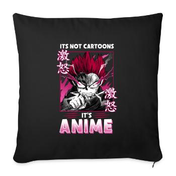 ANIME BOYS ITSNOTCARTOONSITSANIME - Sofa pillowcase 17,3'' x 17,3'' (45 x 45 cm) - black - Front