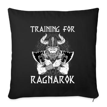 Formation pour la mythologie viking de Ragnarok I Valhalla - Housse de coussin décorative 45 x 45 cm - noir - Devant