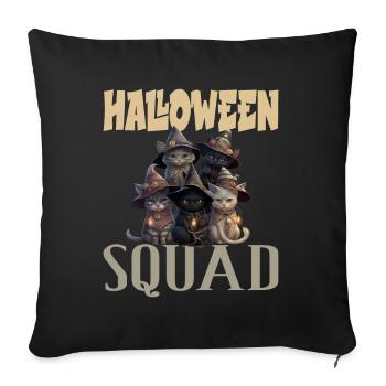Halloween Squad Katzen Hexen - Sofakissenbezug 45 x 45 cm - Schwarz - Vorne