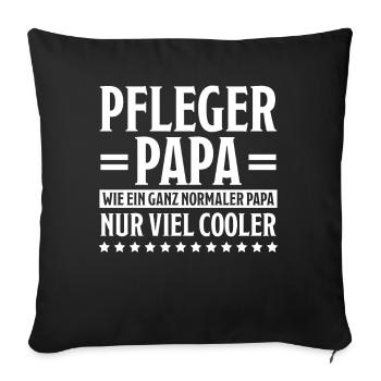 Pfleger Spruch Altenpfleger Witz Pfleger Geschenk - Sofakissenbezug 45 x 45 cm - Schwarz - Vorne