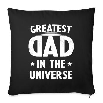 Father's Day Gift Biggest Dad in the Universe - Sofa pillowcase 17,3'' x 17,3'' (45 x 45 cm) - black - Front