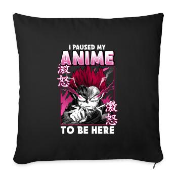 ANIME BOYS IPAUSEDMYANIMETOBEHERE - Sofa pillowcase 17,3'' x 17,3'' (45 x 45 cm) - black - Front