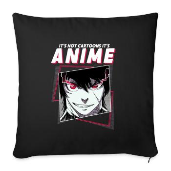 ANIME BOYS3 ITSNOTCARTOONSITSANIME - Sofa pillowcase 17,3'' x 17,3'' (45 x 45 cm) - black - Front