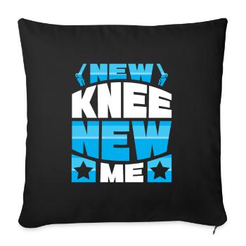 New Knee new me - Sofakissenbezug 45 x 45 cm - Schwarz - Vorne