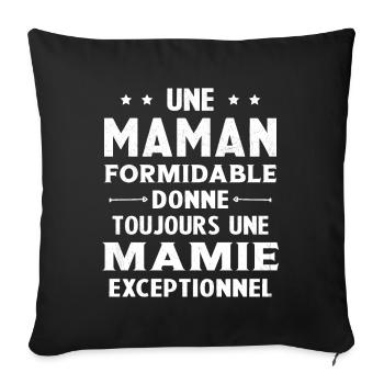 Cadeau pour Grand-Mère - Une Mamie Exceptionnelle - Housse de coussin décorative 45 x 45 cm - noir - Devant