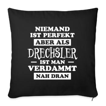 Drechsler Lustiger Spruch Job Drechsler Geschenk - Sofakissenbezug 45 x 45 cm - Schwarz - Vorne