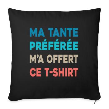 Joyeux Anniversaire à Mon Neveu ou Nièce Cadeau - Housse de coussin décorative 45 x 45 cm - noir - Devant