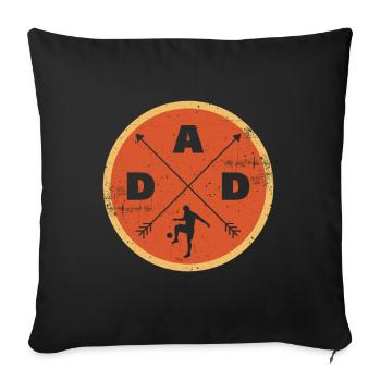 Gift Man Football Dad Humorous Football - Sofa pillowcase 17,3'' x 17,3'' (45 x 45 cm) - black - Front