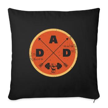 Man Fitness Dad Bodybuilding Daddy Father Gift - Sofa pillowcase 17,3'' x 17,3'' (45 x 45 cm) - black - Front