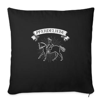 RIDEROUTLINEPRFERDELIEBE - Sofakissenbezug 45 x 45 cm - Schwarz - Vorne