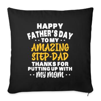 Happy Father's Day Father-in-law Father's Day - Sofa pillowcase 17,3'' x 17,3'' (45 x 45 cm) - black - Front