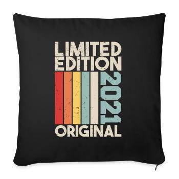 2021 - Limited Edition Birthday Gift 2021 Original - Sofa pillowcase 17,3'' x 17,3'' (45 x 45 cm) - black - Front