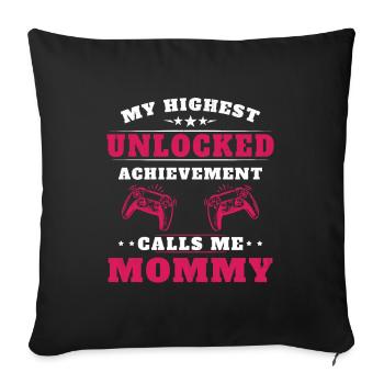 Mon plus haut accomplissement m'appelle mamie - Housse de coussin décorative 45 x 45 cm - noir - Devant