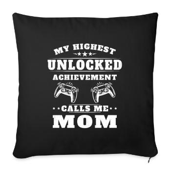 Mon plus haut accomplissement m'appelle maman - Housse de coussin décorative 45 x 45 cm - noir - Devant