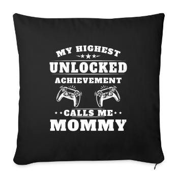Mon plus haut accomplissement m'appelle mamie - Housse de coussin décorative 45 x 45 cm - noir - Devant