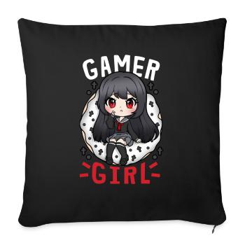 69011664892968469 avant - Housse de coussin décorative 45 x 45 cm - noir - Devant