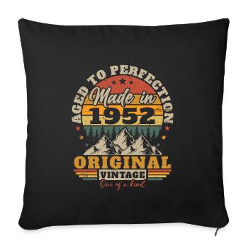 Retro Vintage 1952 Birthday Gift 1952 - Sofa pillowcase 17,3'' x 17,3'' (45 x 45 cm) - black - Front
