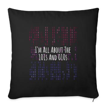 LGBT Code Bisexual Programming - Sofa pillowcase 17,3'' x 17,3'' (45 x 45 cm) - black - Front