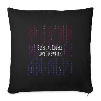 LGBT Code Bisexual Programming - Sofa pillowcase 17,3'' x 17,3'' (45 x 45 cm) - black - Front