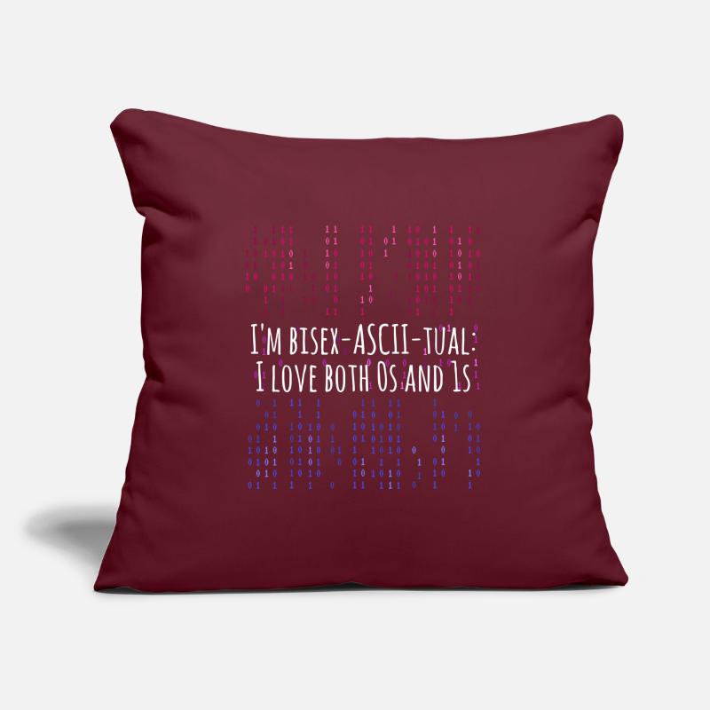 Programmation bisexuelle du Code LGBT Housse de coussin décorative 45 x 45 cm
