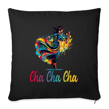 Cha Cha Cha Tanz Kubanischer Tanz Kuba Urlaub - Sofakissenbezug 45 x 45 cm - Schwarz - Vorne