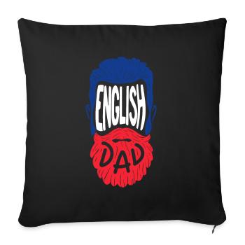 English Dad - Sofa pillowcase 17,3'' x 17,3'' (45 x 45 cm) - black - Front