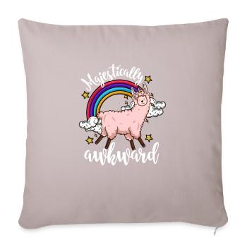 Llamacorn Majestically Awkward Llama Unicorn Gift - Sofa pillowcase 17,3'' x 17,3'' (45 x 45 cm) - light taupe - Front
