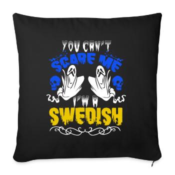 Scare Swedish - Sofa pillowcase 17,3'' x 17,3'' (45 x 45 cm) - black - Front