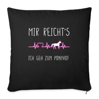 HEARTBEATMIRREICHTSICHGEHZUMPONYHOF - Sofakissenbezug 45 x 45 cm - Schwarz - Vorne