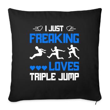 I just freaking loves Tripple Jump - Sofakissenbezug 45 x 45 cm - Schwarz - Vorne