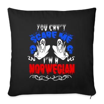 Scare Norwegian - Sofakissenbezug 45 x 45 cm - Schwarz - Vorne