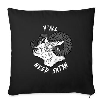 front 74471651664646529 - Sofa pillowcase 17,3'' x 17,3'' (45 x 45 cm) - black - Front