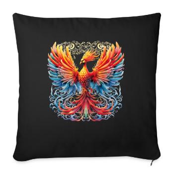 Aufsteigender Phönix Feuer Inspirierende Fantasie - Sofakissenbezug 45 x 45 cm - Schwarz - Vorne