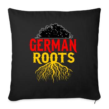 German Roots Germany Origin Heritage Gift - Sofakissenbezug 45 x 45 cm - Schwarz - Vorne