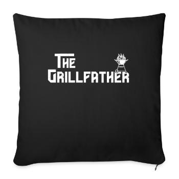 The father of grilling grill | Father's Day - Sofa pillowcase 17,3'' x 17,3'' (45 x 45 cm) - black - Front