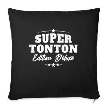 Super Tonton Édition Deluxe - Housse de coussin décorative 45 x 45 cm - noir - Devant