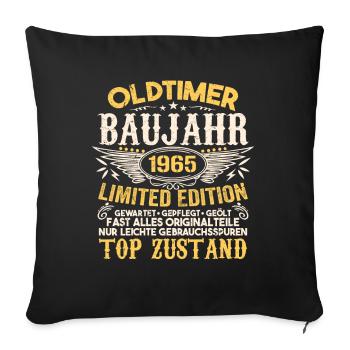 Original 1965 Jahrgang Retro Geburtstag Vintage - Sofakissenbezug 45 x 45 cm - Schwarz - Vorne