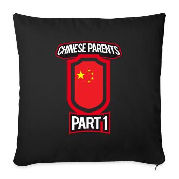 Beste Erziehung Chinesische Eltern Teil 1 - Sofakissenbezug 45 x 45 cm - Schwarz - Vorne