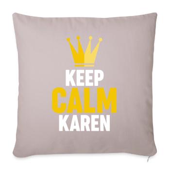 Keep Calm Karen Meme Sassy - Sofa pillowcase 17,3'' x 17,3'' (45 x 45 cm) - light taupe - Front