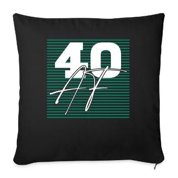 40 Af Anniversaire Sarcastique - Housse de coussin décorative 45 x 45 cm - noir - Devant