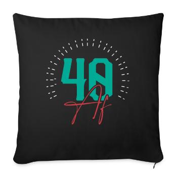 40 Af Anniversaire - Housse de coussin décorative 45 x 45 cm - noir - Devant