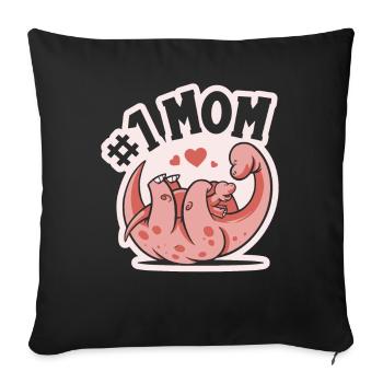 Maman numéro 1 - Housse de coussin décorative 45 x 45 cm - noir - Devant