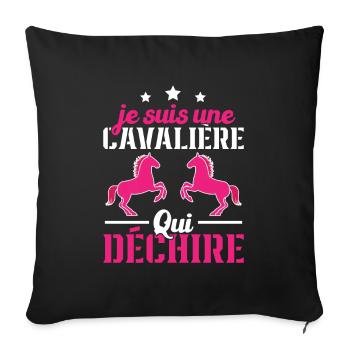 I'm a Rider Who Tears Gift - Sofa pillowcase 17,3'' x 17,3'' (45 x 45 cm) - black - Front