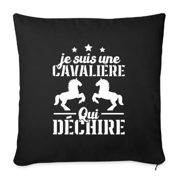 I'm a Rider Who Tears Gift - Sofa pillowcase 17,3'' x 17,3'' (45 x 45 cm) - black - Front