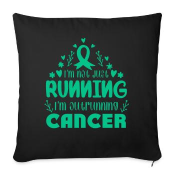 I'm Outrunning Liver Cancer - Sofa pillowcase 17,3'' x 17,3'' (45 x 45 cm) - black - Front