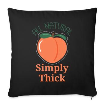 All Natural Curvy Body Positivity - Housse de coussin décorative 45 x 45 cm - noir - Devant